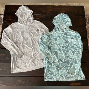 Marsh Wear Kids Camouflage Hooded Tops - Blue and Gray youth medium